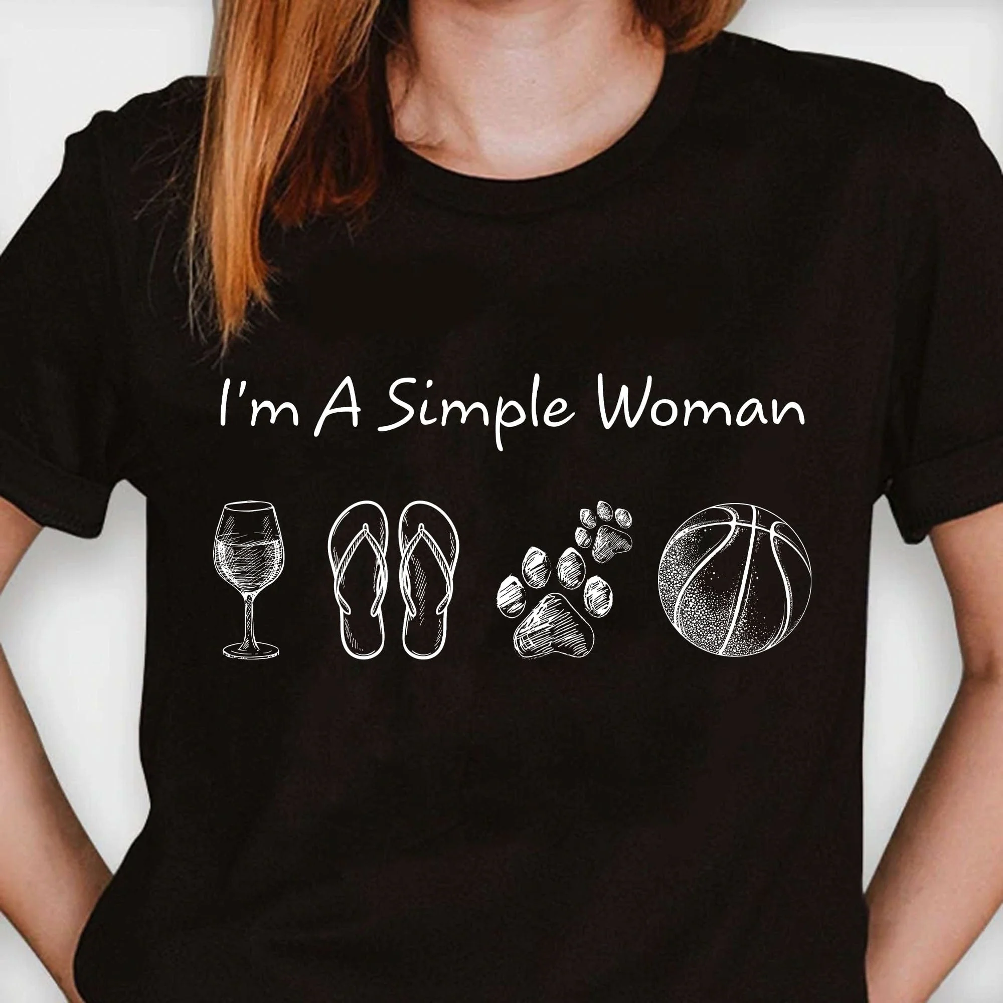 I'm A Simple Woman Man Personalized Custom Basketball Shirts C508