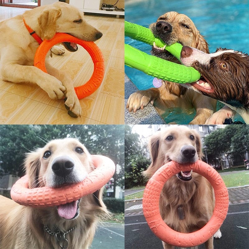 Interactive Training Ring Puller Resistant Flying Discs Bite Ring Toy For Dog