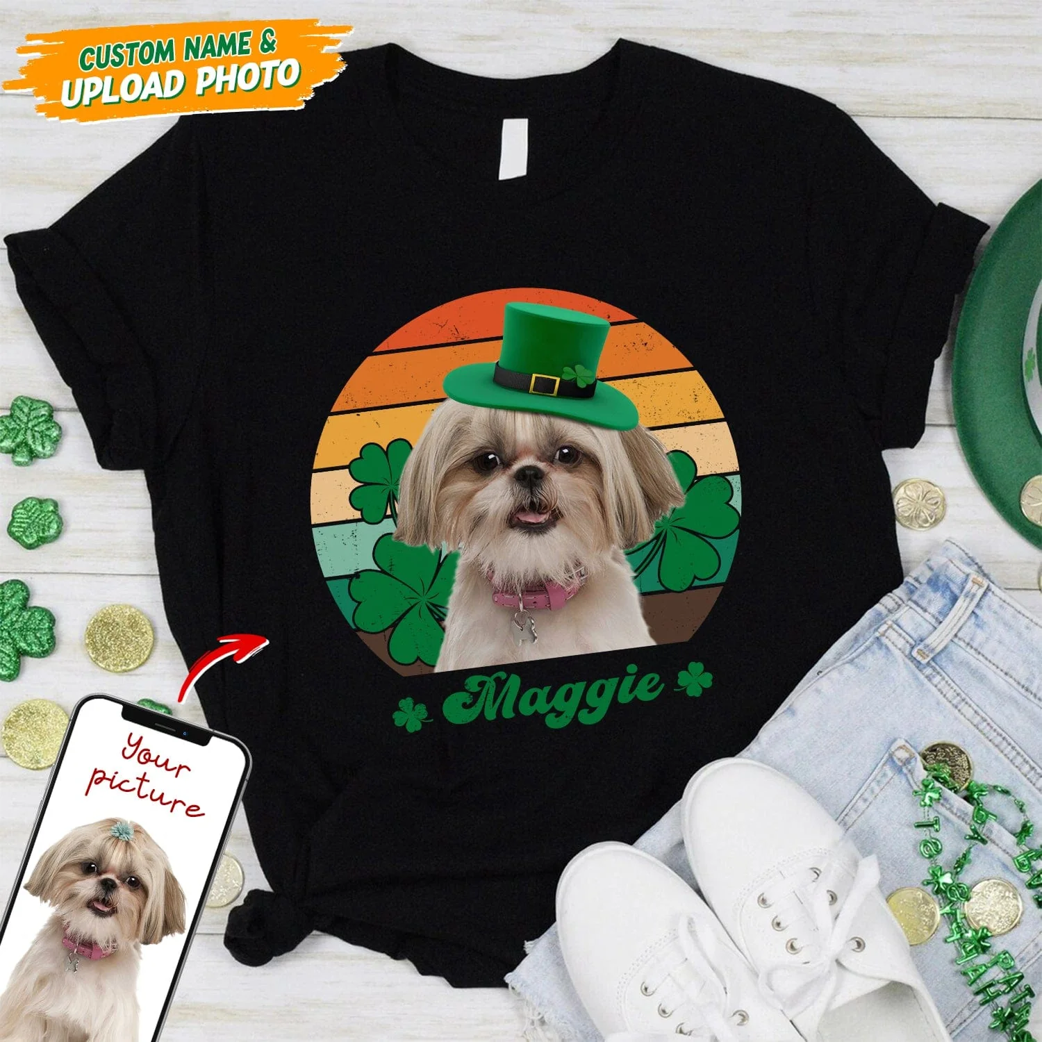 St Patrick Retro Custom Shirt Dog Cat N369 HN590 - Image 3