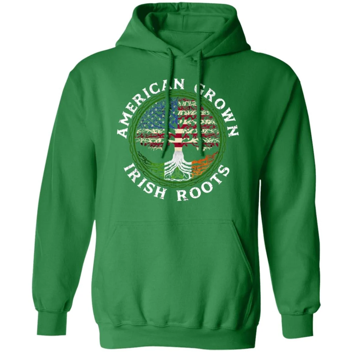 American Grown Irish Roots Flag St Patrick Shirt - Image 3