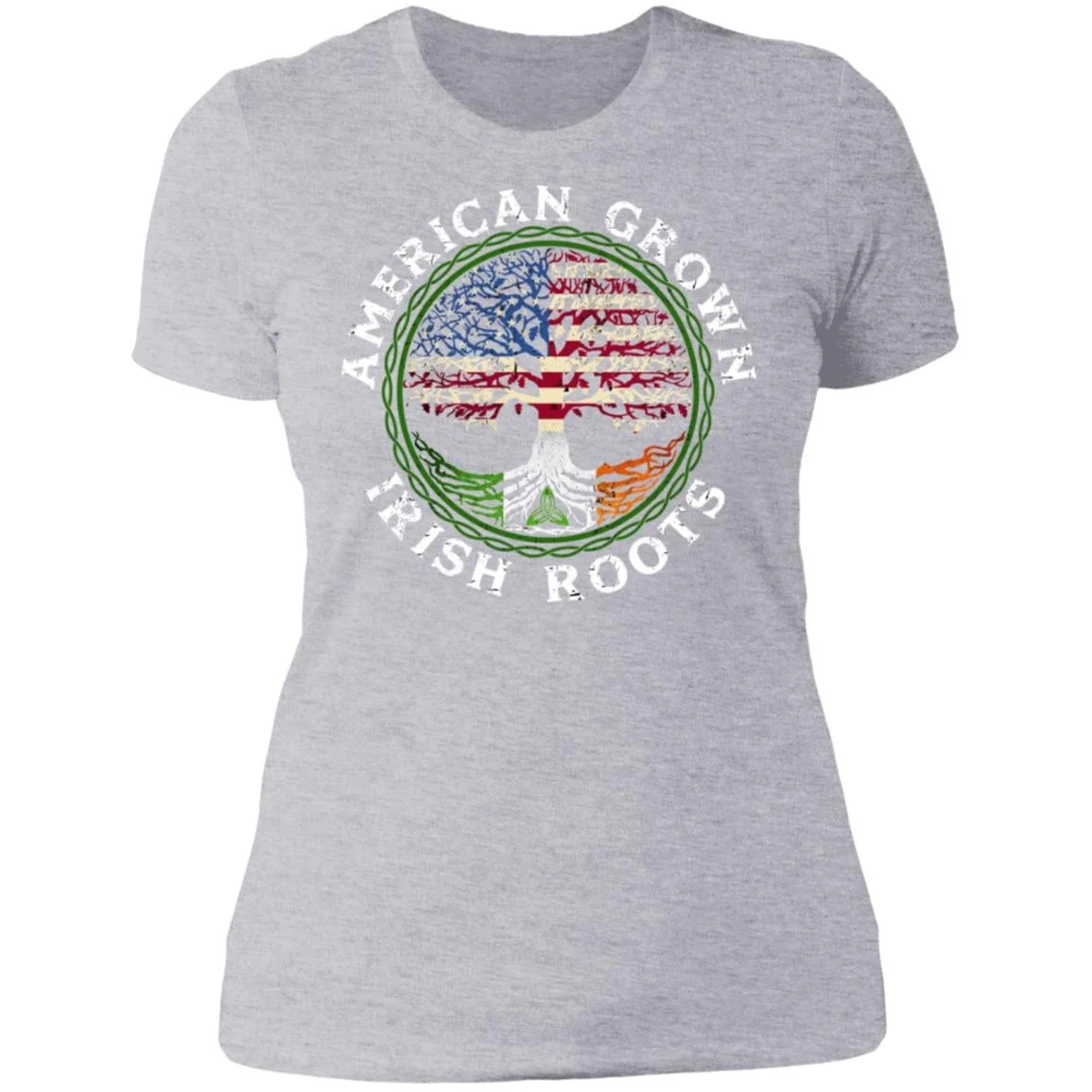 American Grown Irish Roots Flag St Patrick Shirt - Image 6