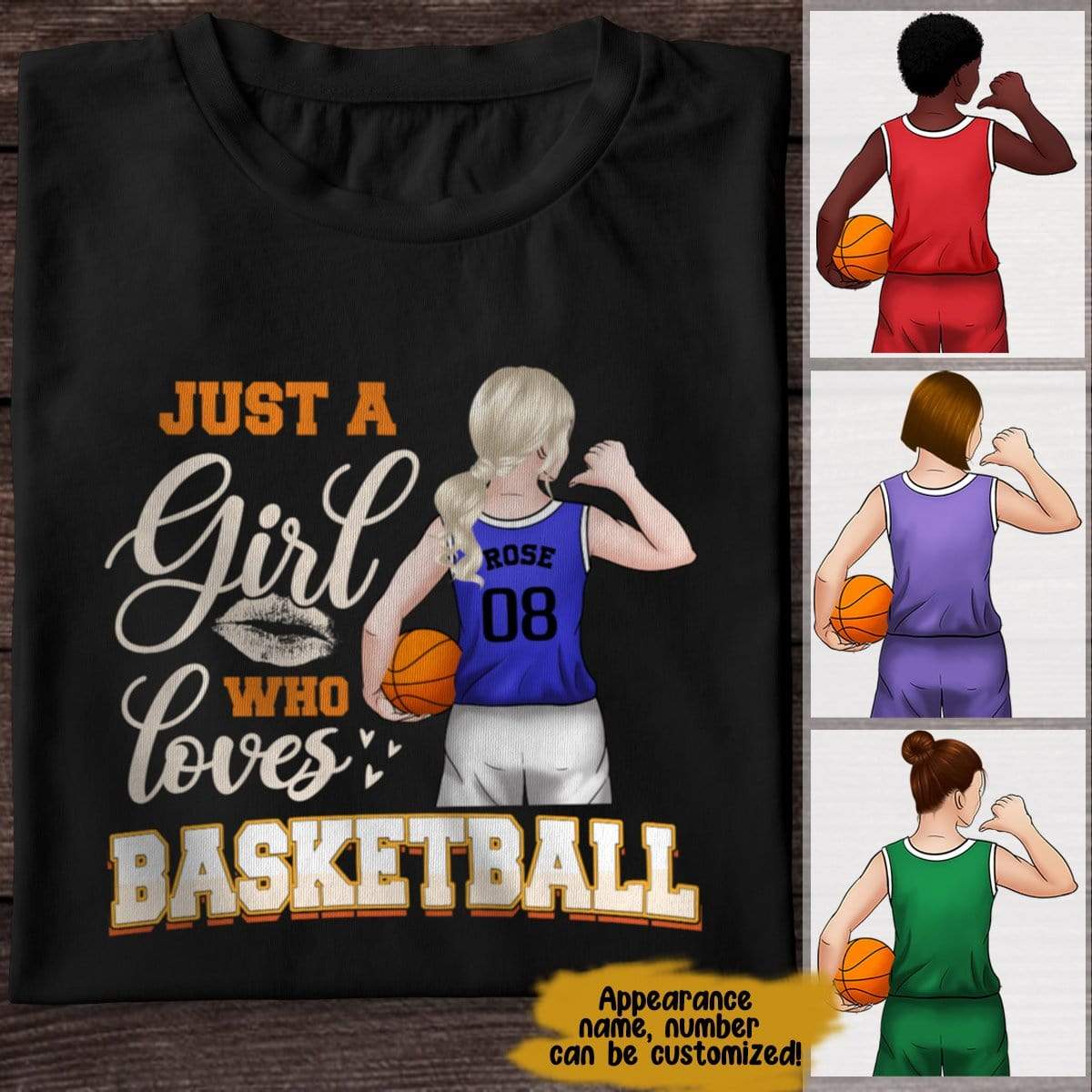 Just A Girl Who Loves Basketball, Basketball Girl Shirt