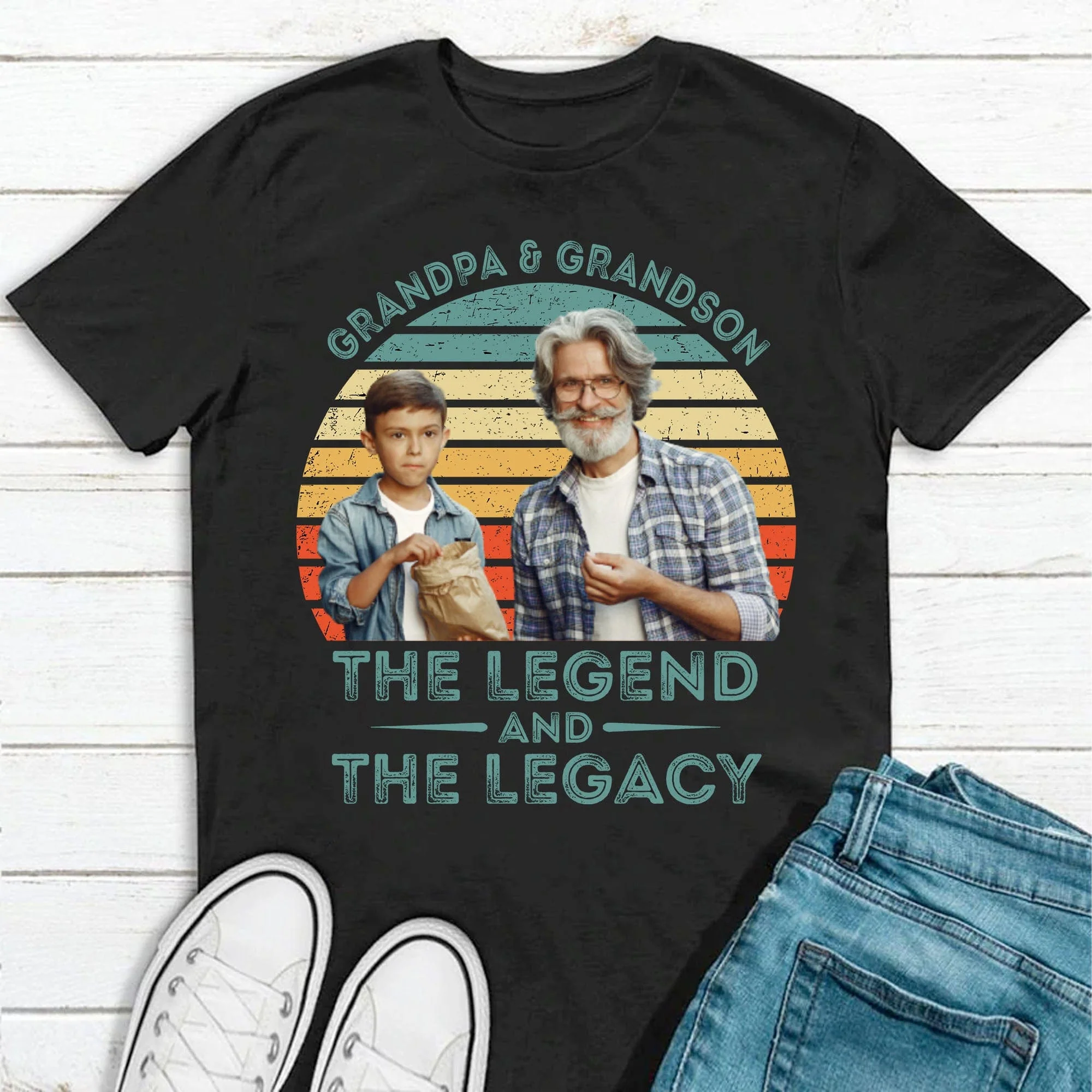 Legend And Legacy Personalized Family Photo Shirt C291