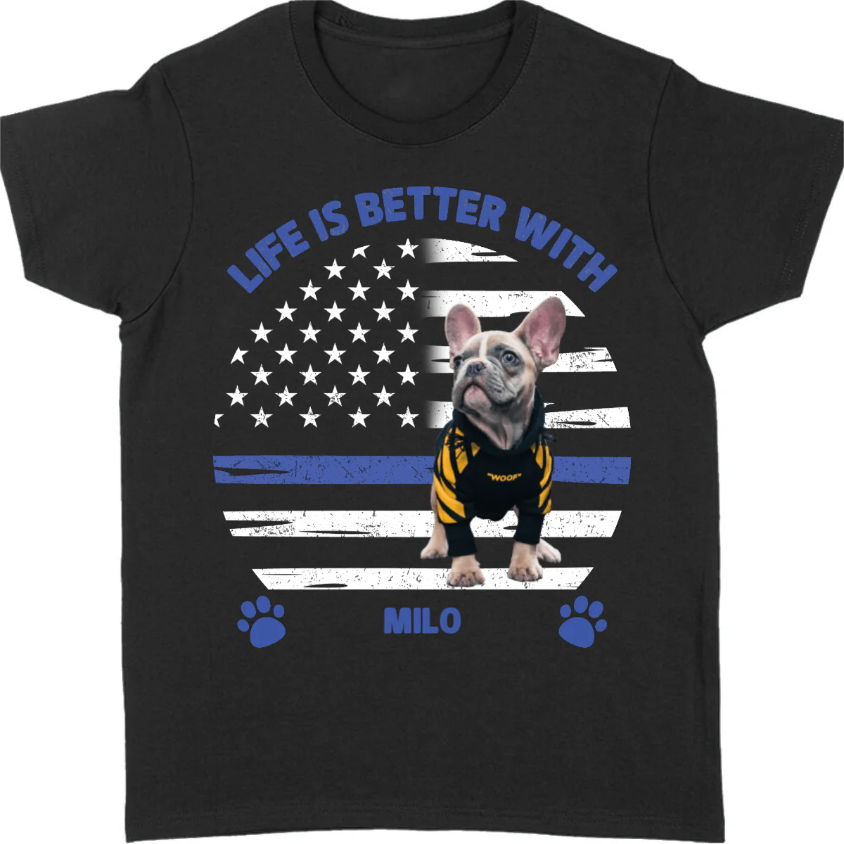 Thin Blue Line, Custom T-Shirt For Polices, Dog Lovers, SG02 - Image 4