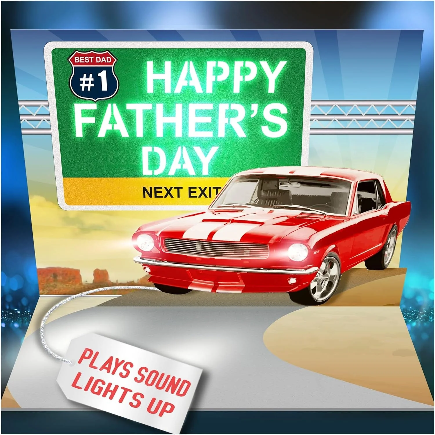 Lights & Music Pop up Fathers Day Card, Plays 'All Star' Song, Happy Fathers Day Card from Daughter, Father'S Day Cards for Husband, Fathers Day Card from Son, Fathers Day Cards, 1 Best Dad Ever Card - Image 6