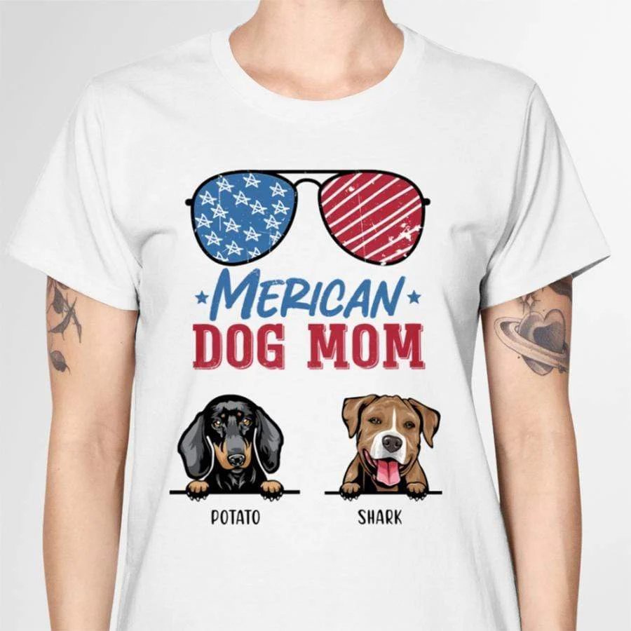 American Dog Mom Shirt - Image 2