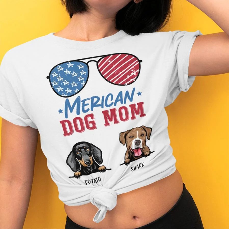 American Dog Mom Shirt - Image 3