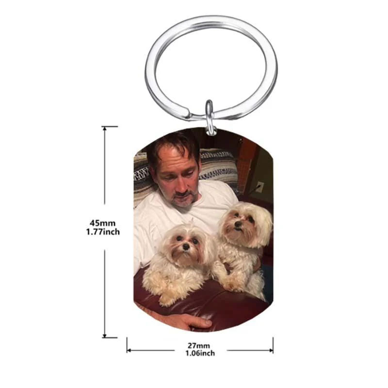 This Best Dog Dad Belongs To Family Keychain - Image 4