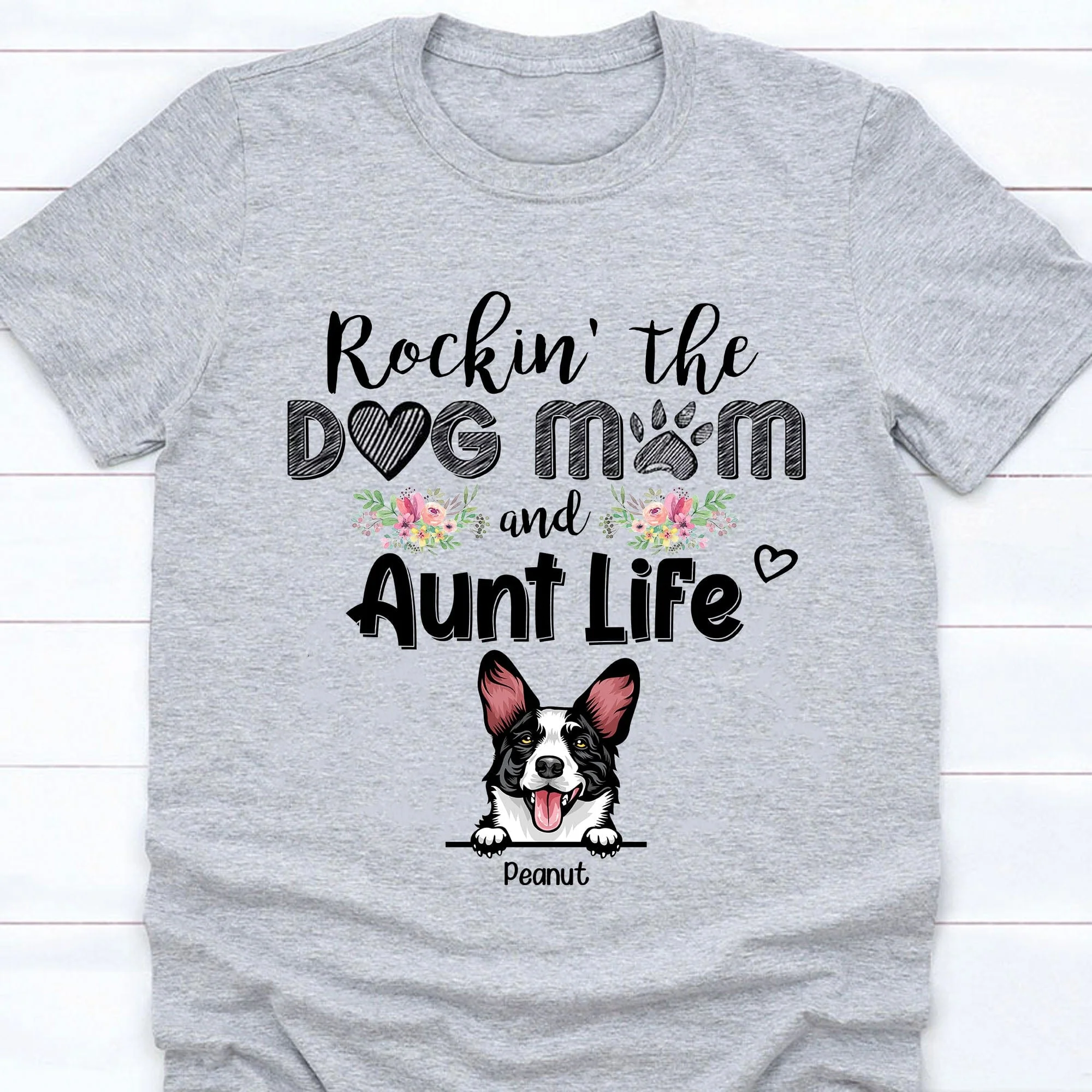 Rockin' The Dog Mom & Aunt Life Shirt 890641 - Image 4