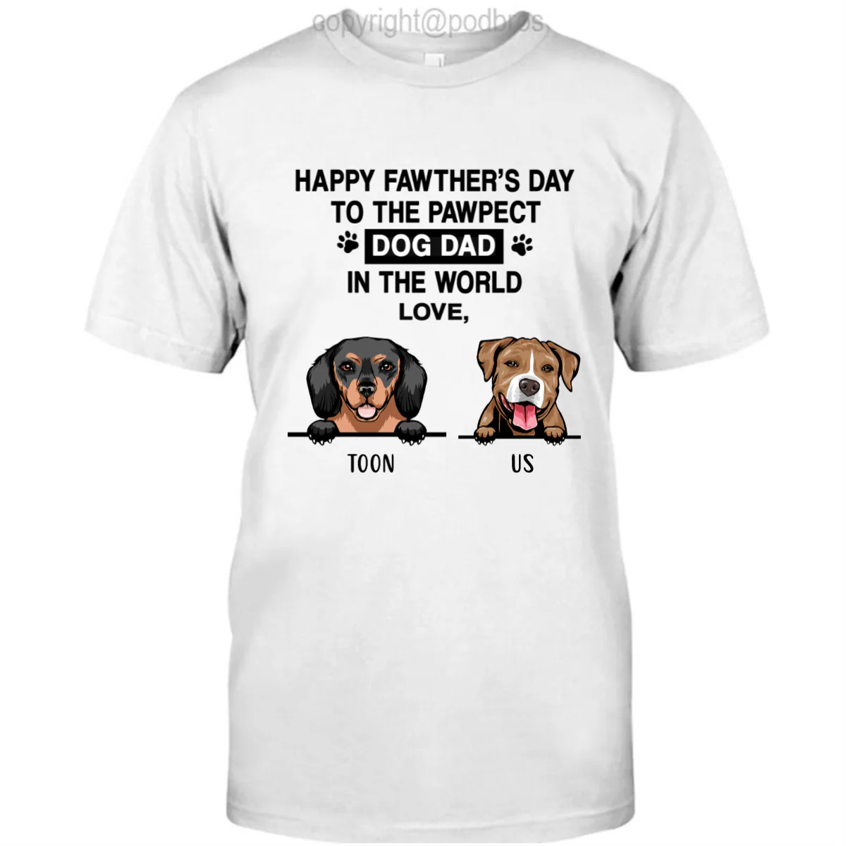 Happy Fawther Day Dog Shirt - Image 2