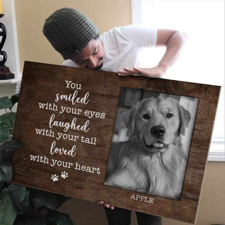 You Smiled With Your Eyes Dog Print Canvas - Image 2
