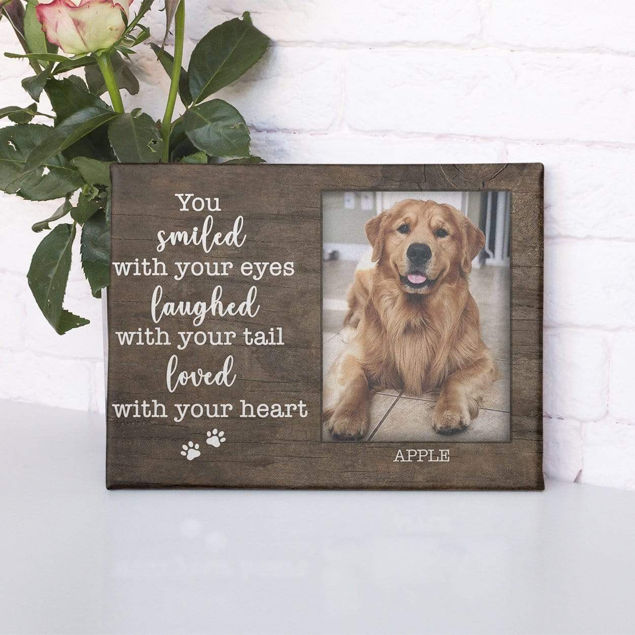 You Smiled With Your Eyes Dog Print Canvas - Image 3