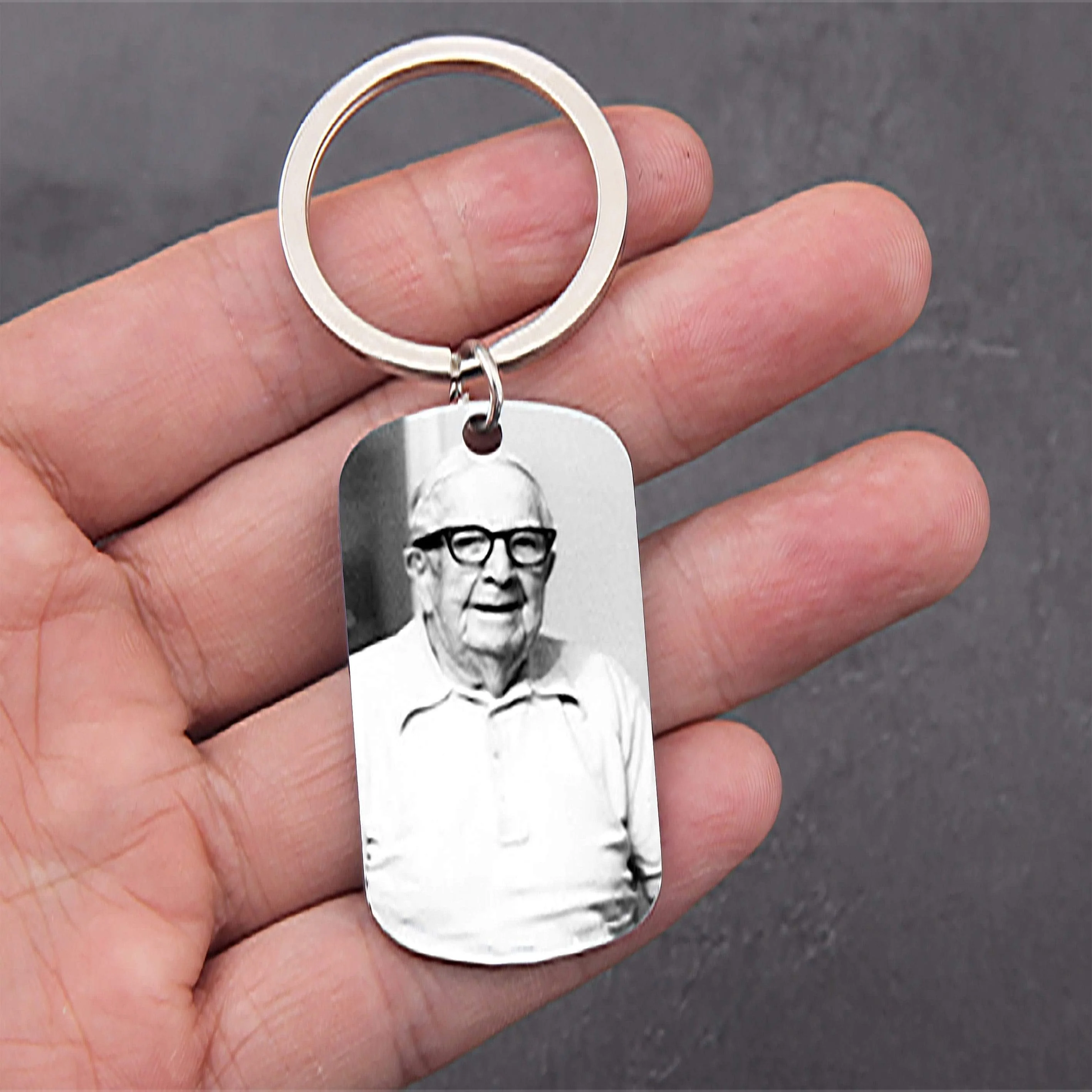 I Have An Angel In Heaven I Call Him Dad Family Keychain - Image 5