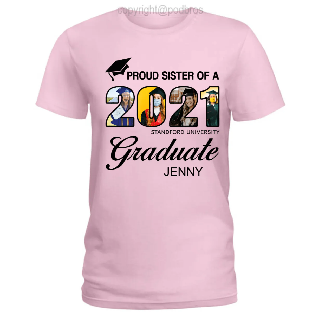 Proud Dad Of A 2021 Graduate Graduation Shirt - Image 3