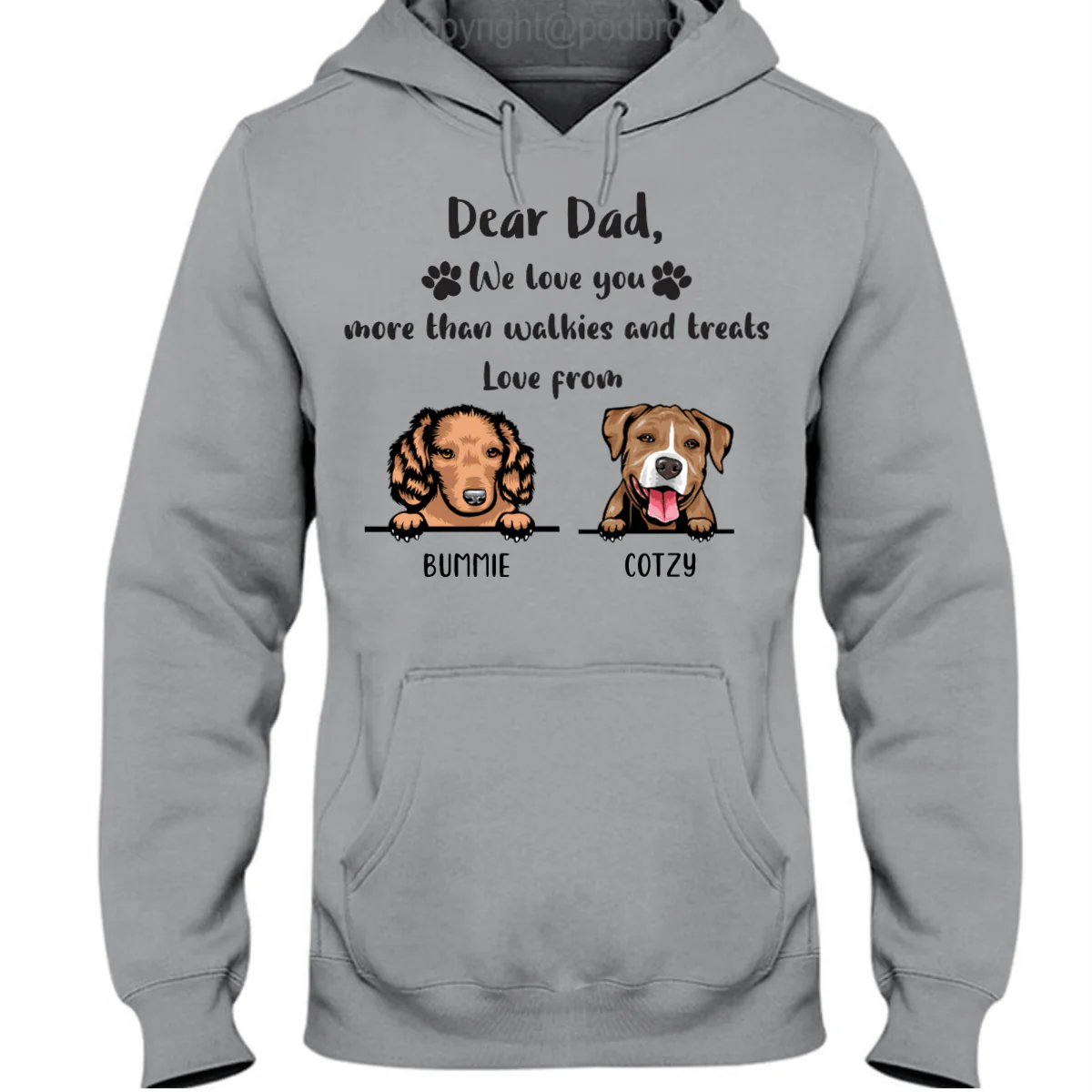 Love You More Than Walkies And Treats Dog Shirt - Image 3