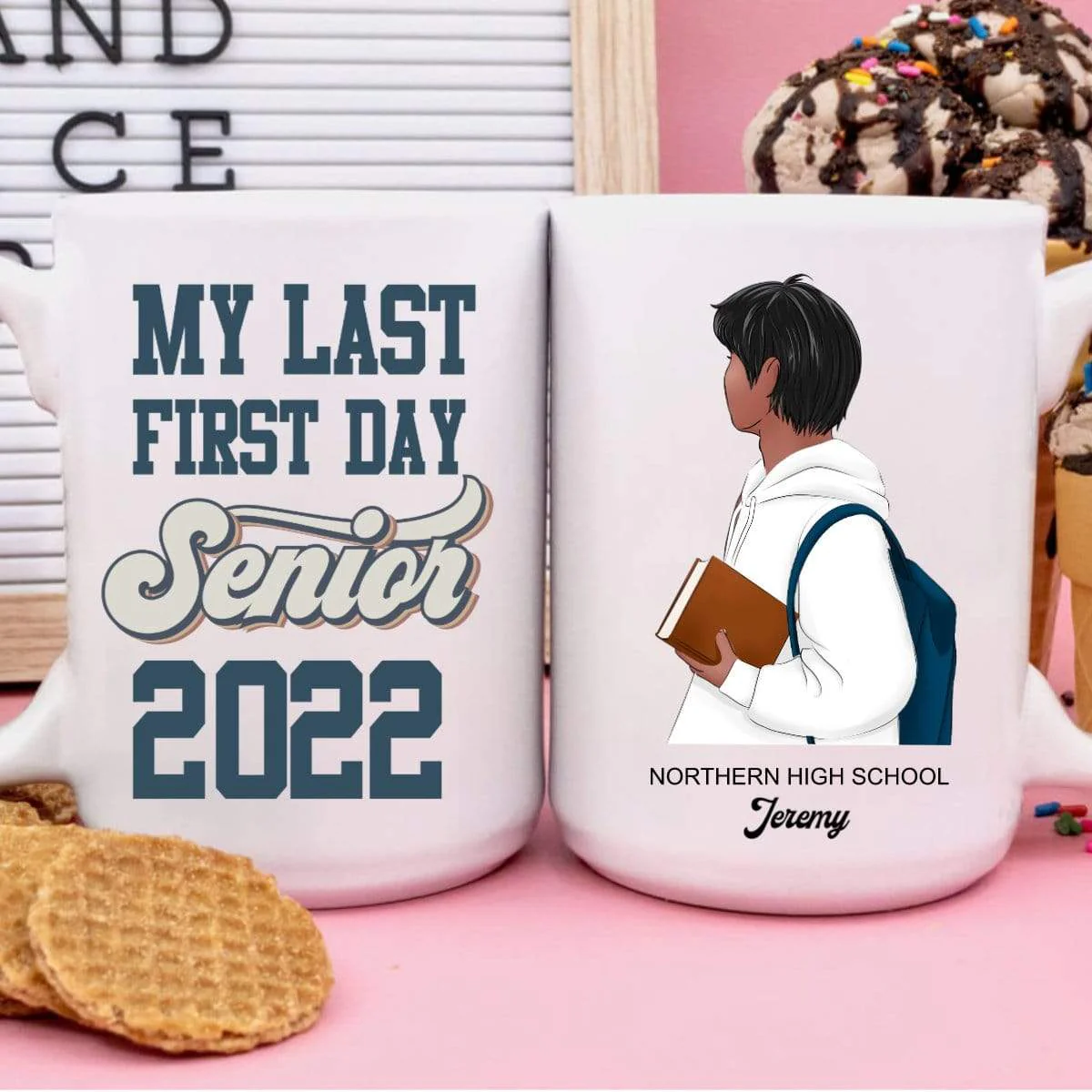 Last First Day Senior 2022 Senior Coffee Mug - Image 3