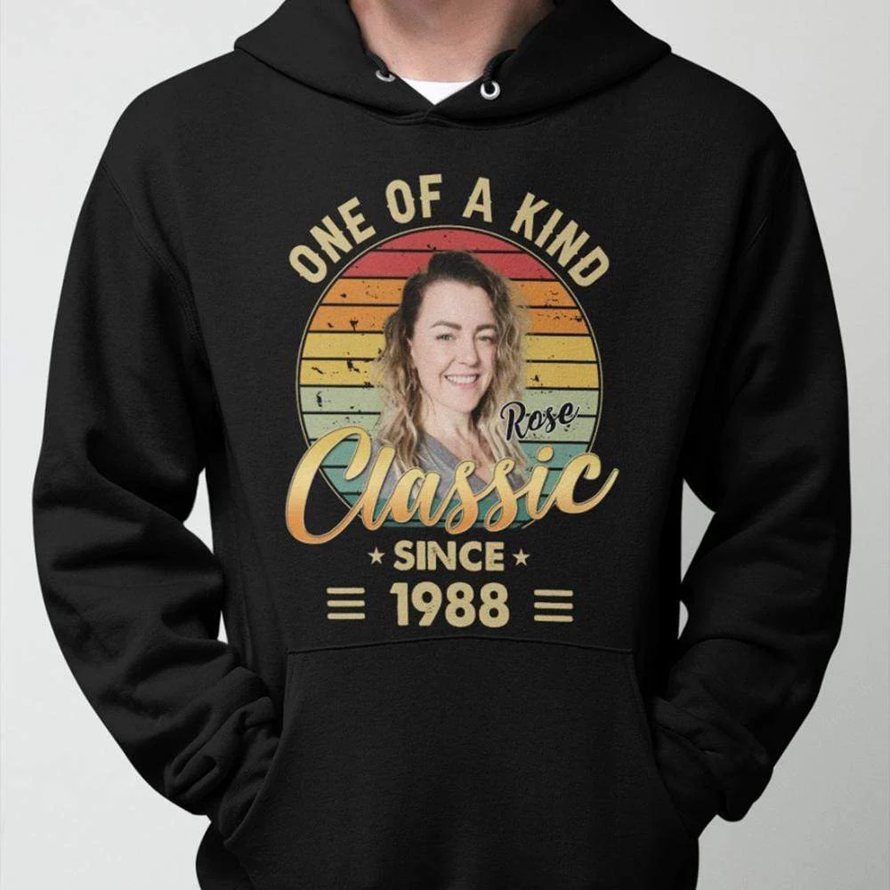 One Of A Kind Classic Upload Photo Birthday Shirt - Image 4