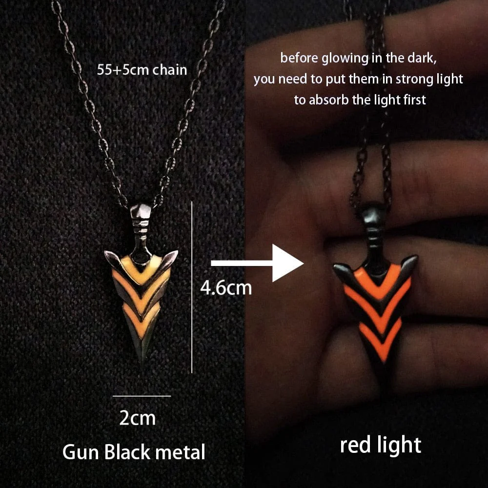 Luminous Glowing Arrow Pendant Necklace Halloween Gift - Image 3