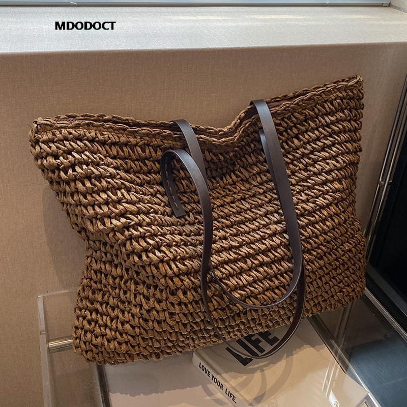 Luxury Design Straw Woven Tote - Image 5