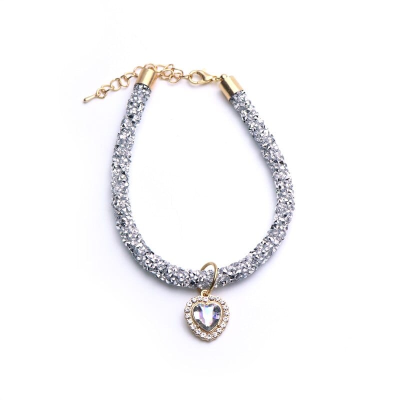Luxury Heart Crystal Cat Collar - Image 10