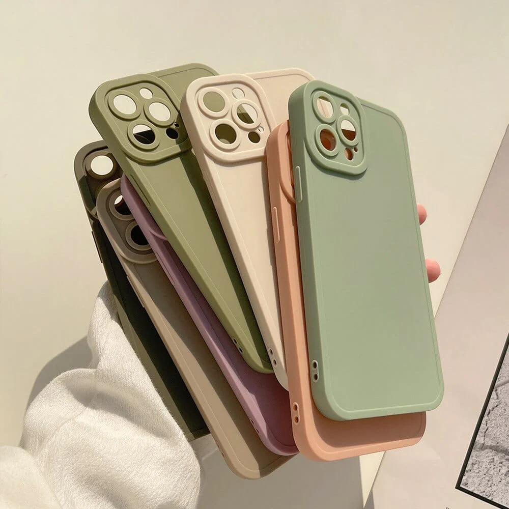 Matte 5 Styles Soft Silicone Phone Case For Iphone
