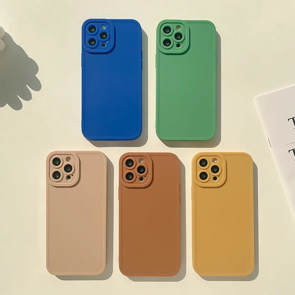 Matte 5 Styles Soft Silicone Phone Case For Iphone - Image 15