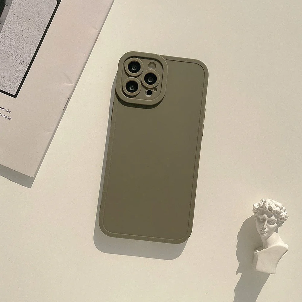Matte 5 Styles Soft Silicone Phone Case For Iphone - Image 17