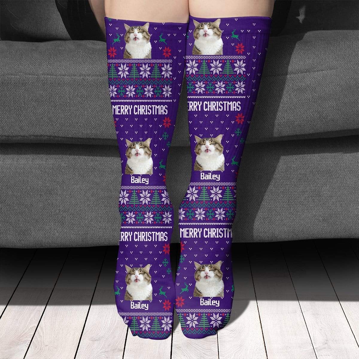 Custom Dog Cat Photo Socks, Gift For Dog Cat Lovers, SG02 - Image 4