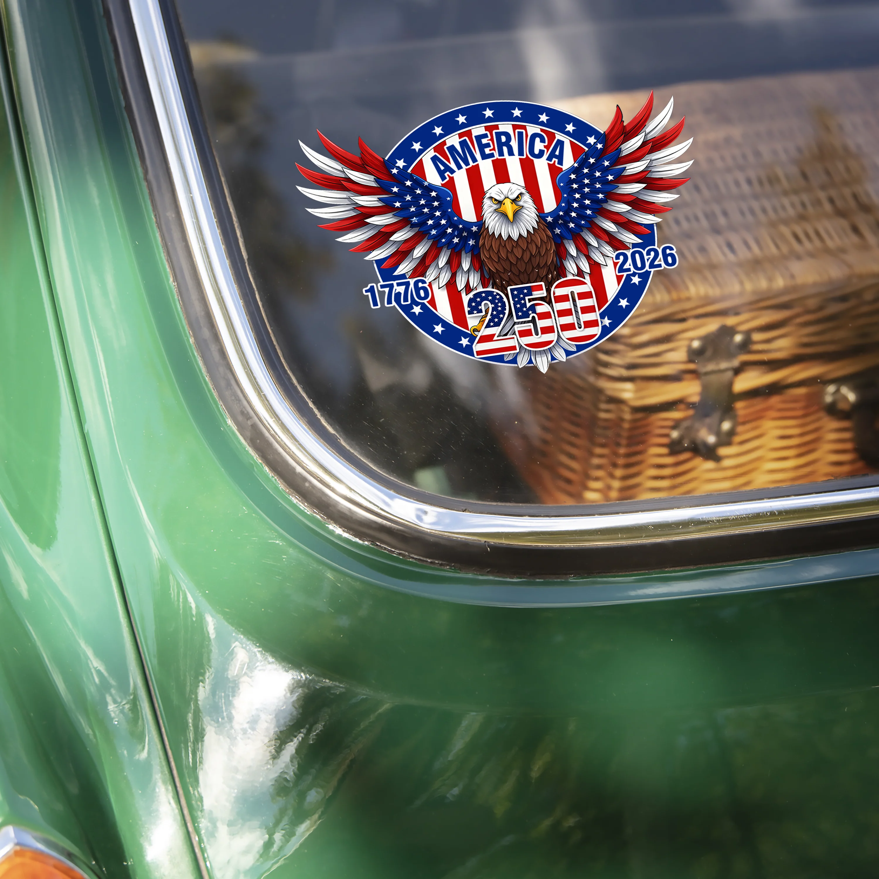 1776-2026 250 Years Birthday America Patriotic Car Window Decal Sticker HA75 920150 - Image 2
