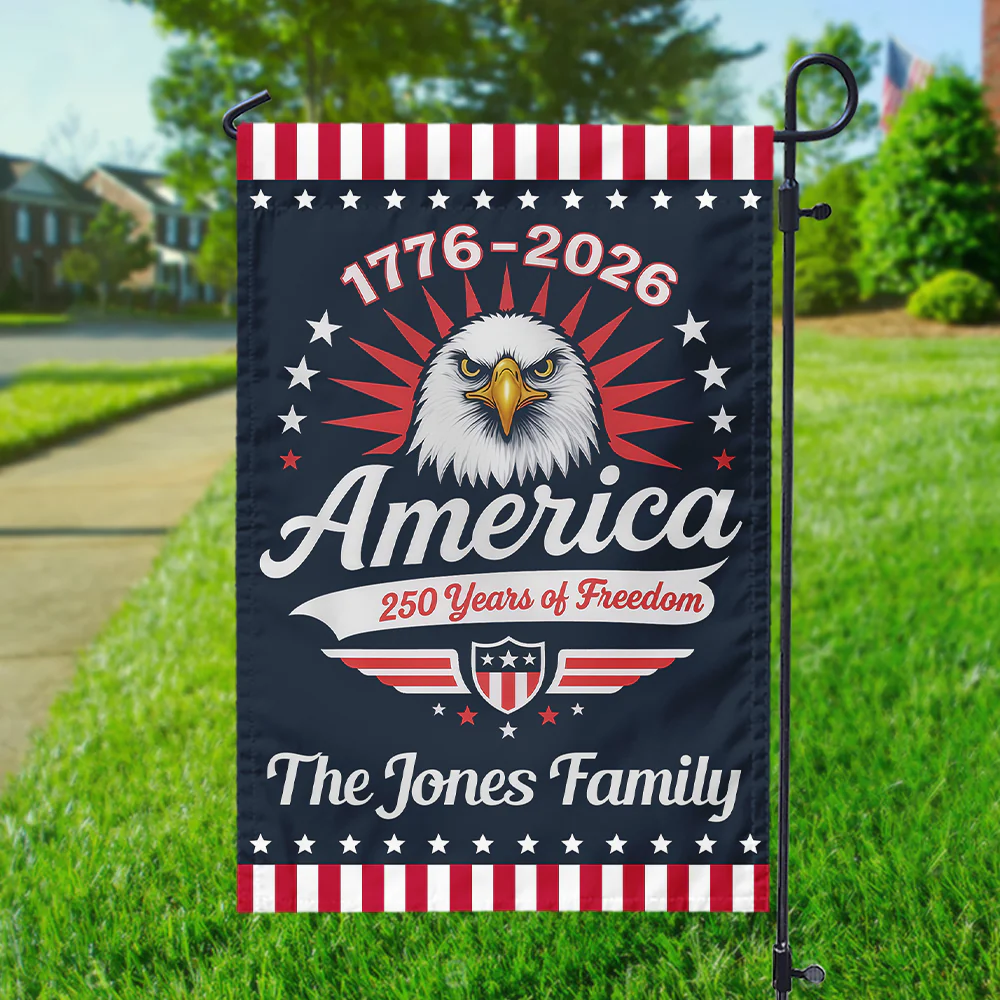 America 1776-2026 - 250 Years Of Freedom Personalized Garden Flag HA75 897110 - Image 4