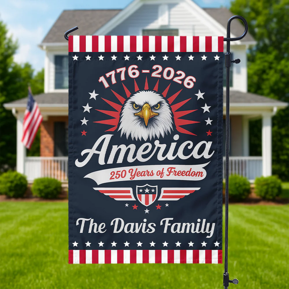 America 1776-2026 - 250 Years Of Freedom Personalized Garden Flag HA75 897110 - Image 6