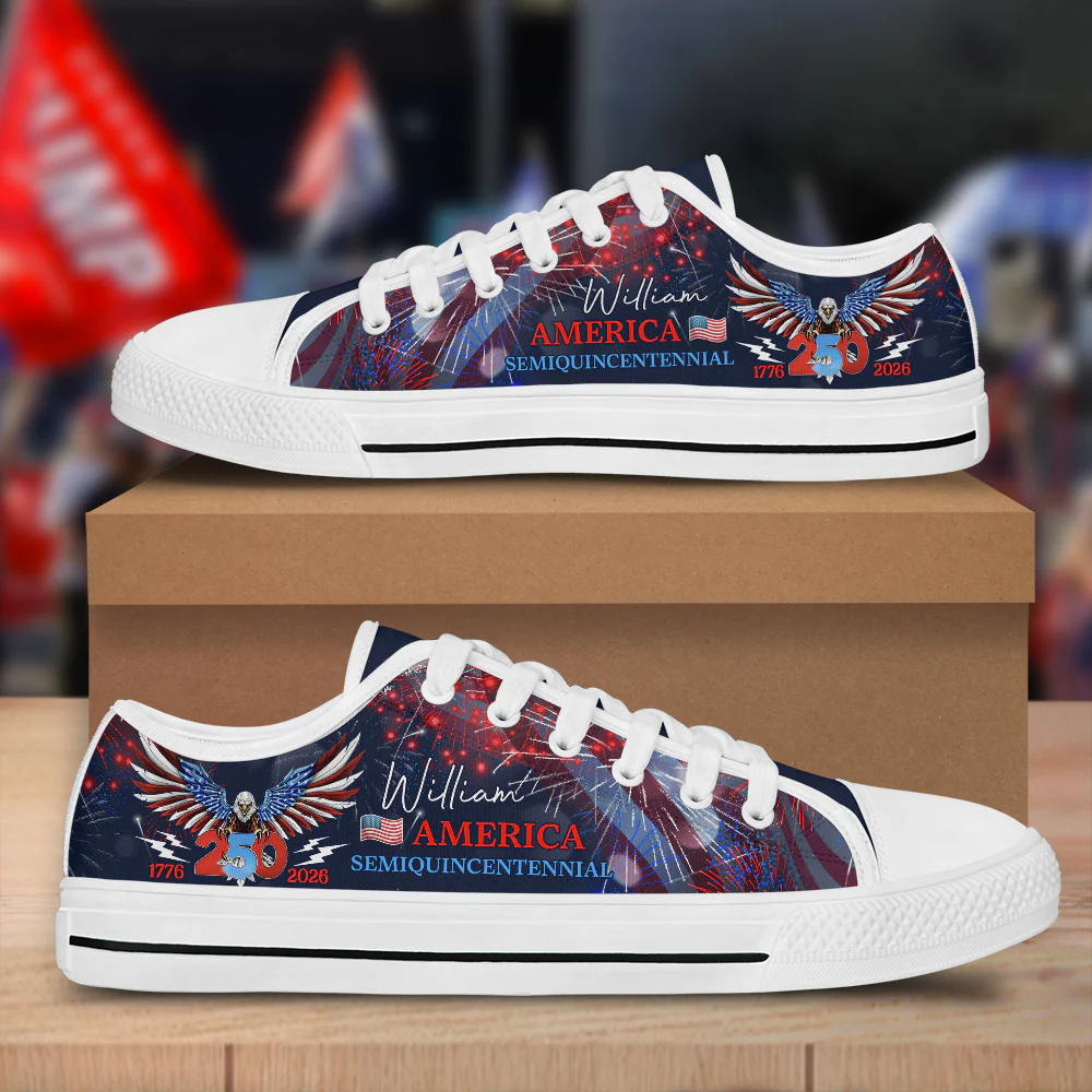 250 Years America Semiquincentennial Patriotic Canvas Shoes HA75 898926 - Image 2
