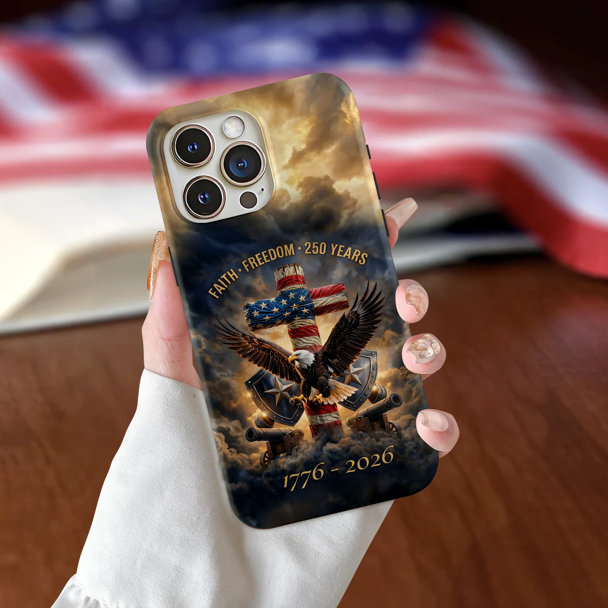 250 Years of Freedom 1776 - 2026 Eagle Patriotic Phone Case HA75 920316 - Image 3