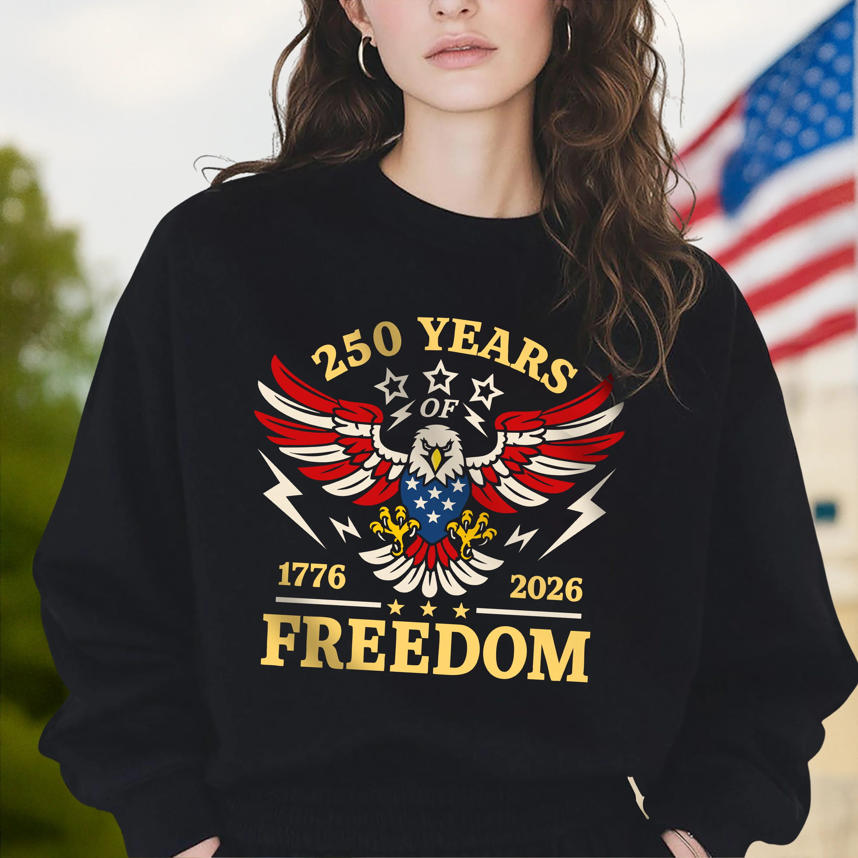 250 Years Of Freedom 1776 - 2026 USA 250th Anniversary Dark Shirt HA75 898054 - Image 3