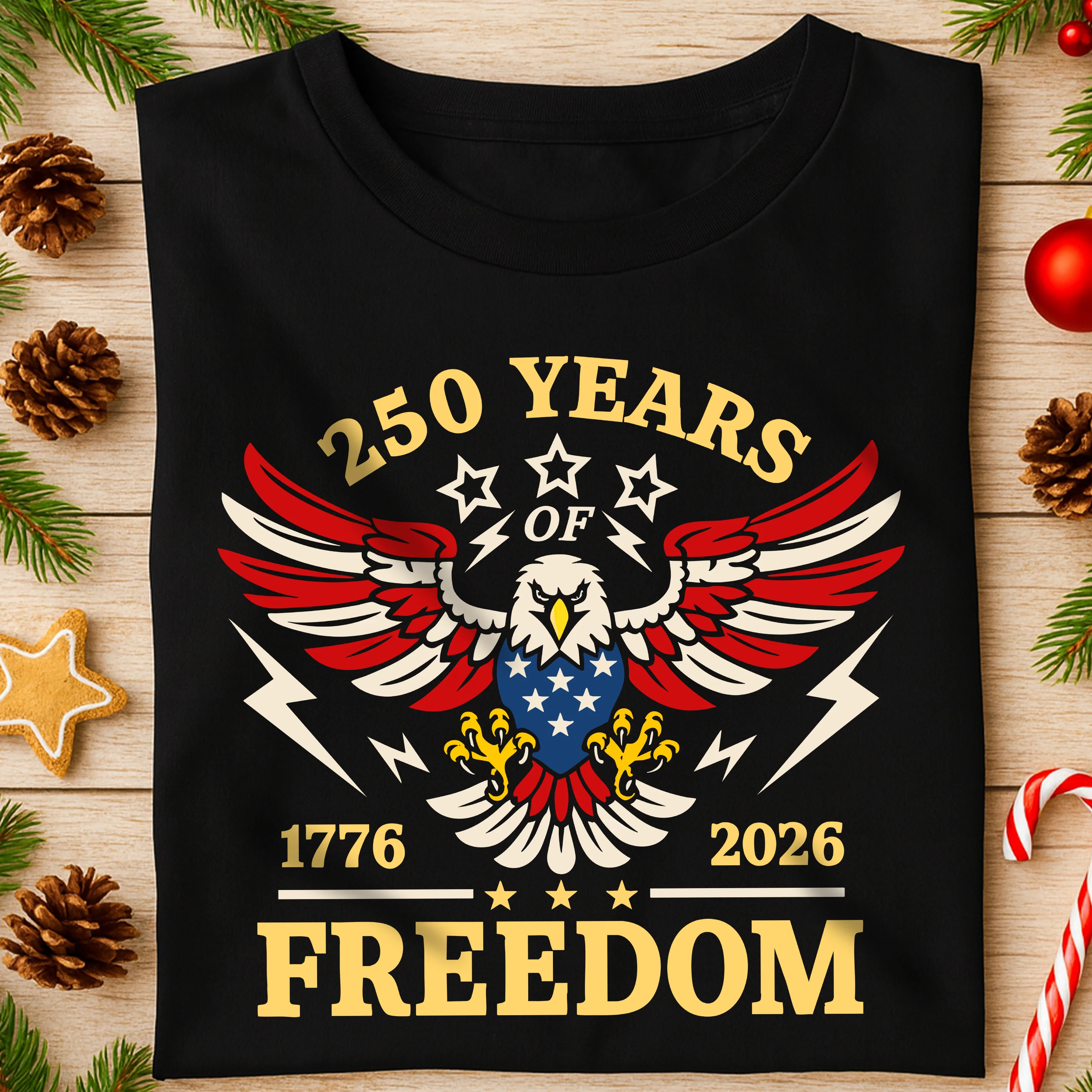 250 Years Of Freedom 1776 - 2026 USA 250th Anniversary Dark Shirt HA75 898054 - Image 7