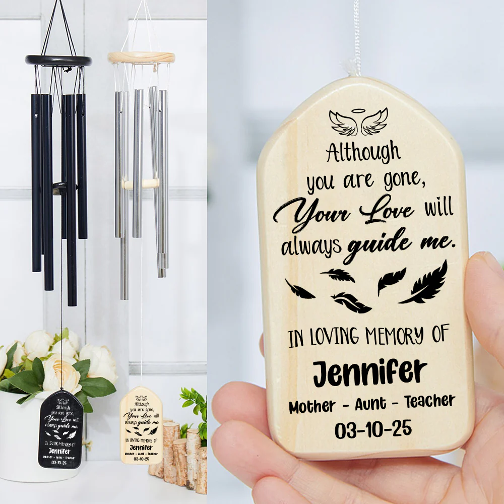 Although You Are Gone, Your Love Will Always Guide Me Memorial Wind Chimes HA75 891968 - Image 4
