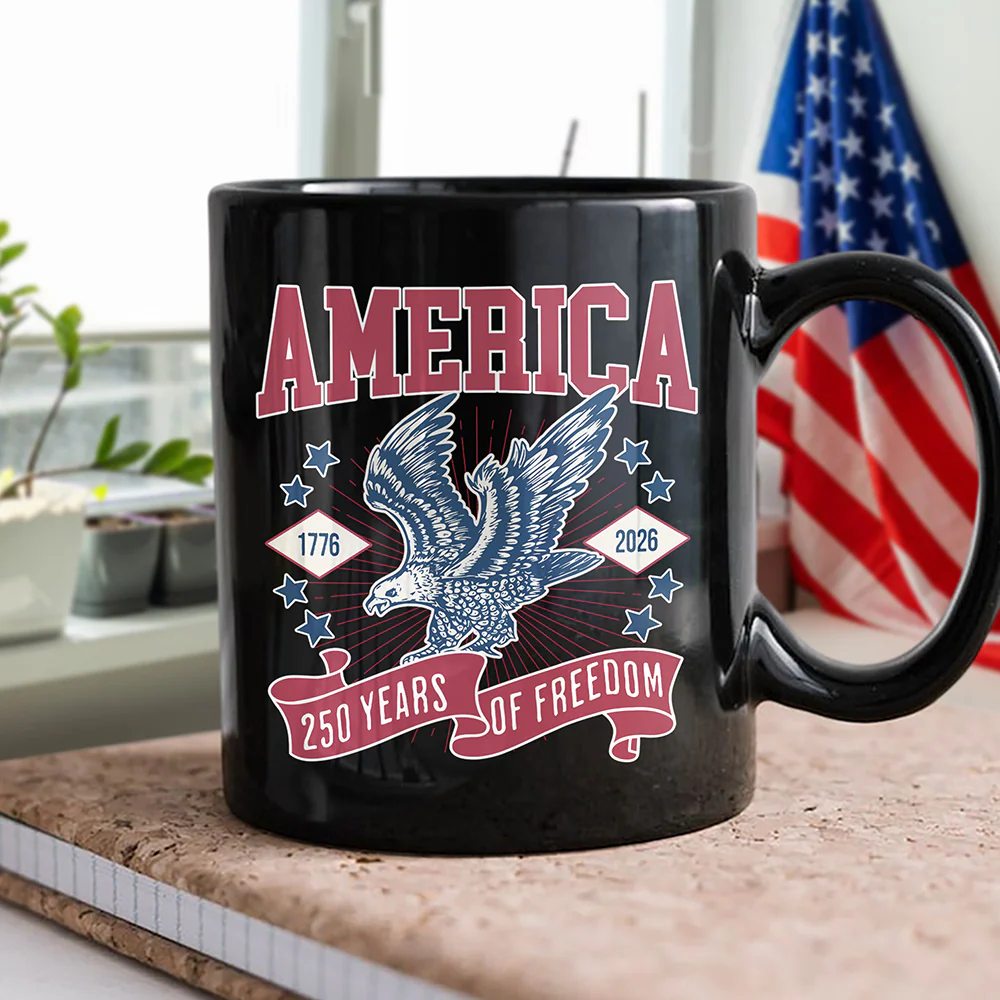 America 1776 - 2026 250 Years Of Freedom Black Mug HA75 897018 - Image 2
