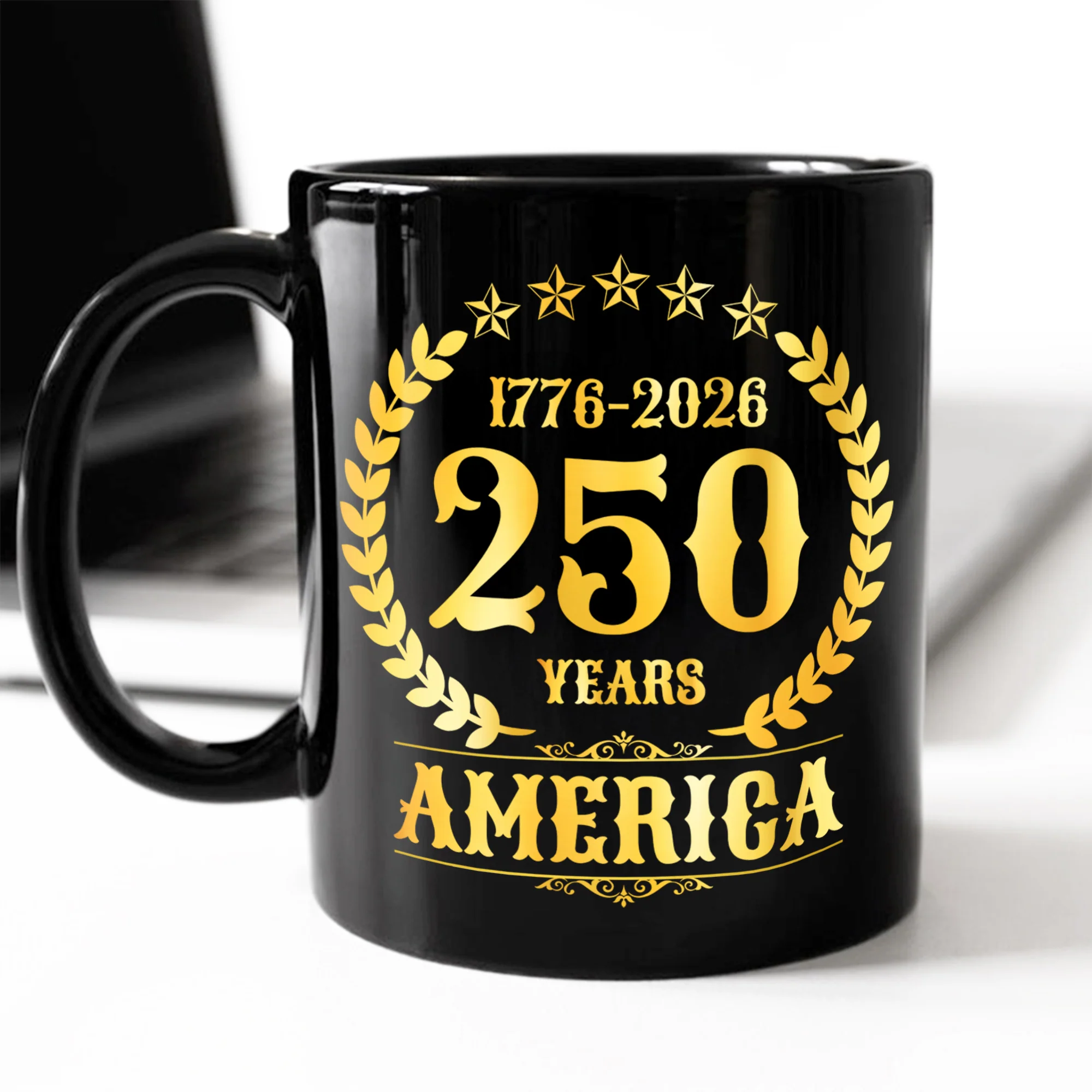 America 250 Years America 250th Anniversary Black Mug HA75 897420 - Image 6