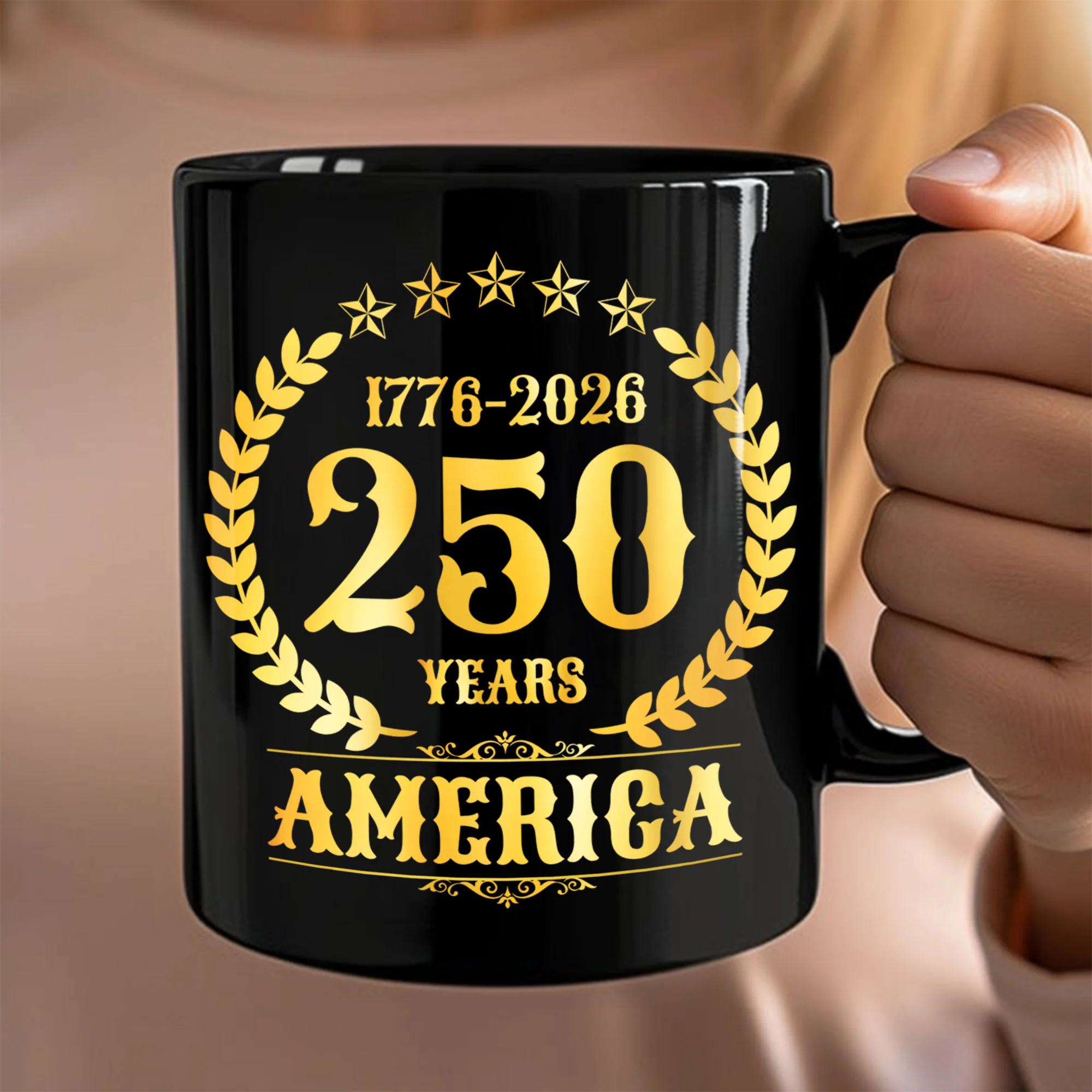 America 250 Years America 250th Anniversary Black Mug HA75 897420 - Image 8