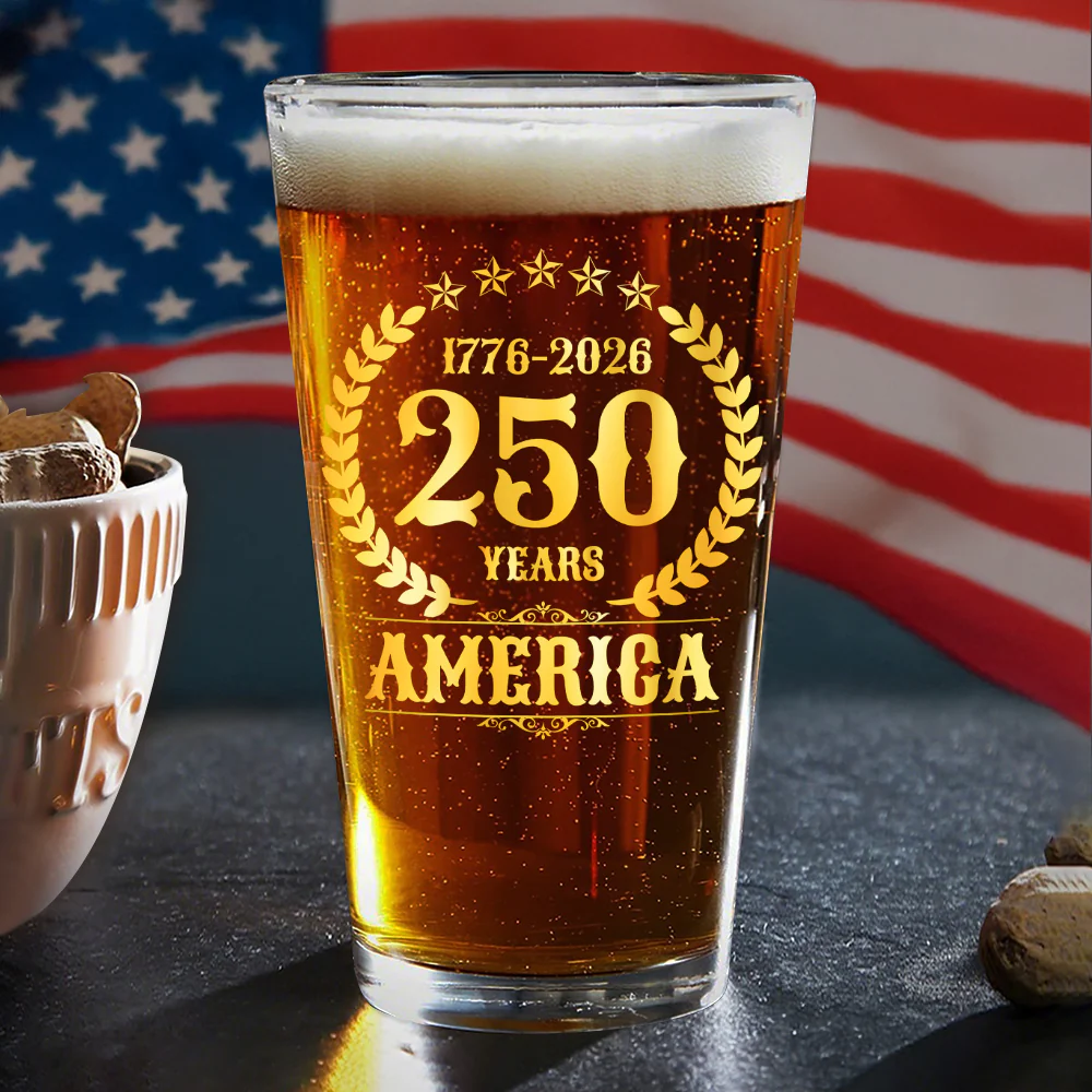 250 Years America Anniversary Print Beer Glass HA75 897426 - Image 2