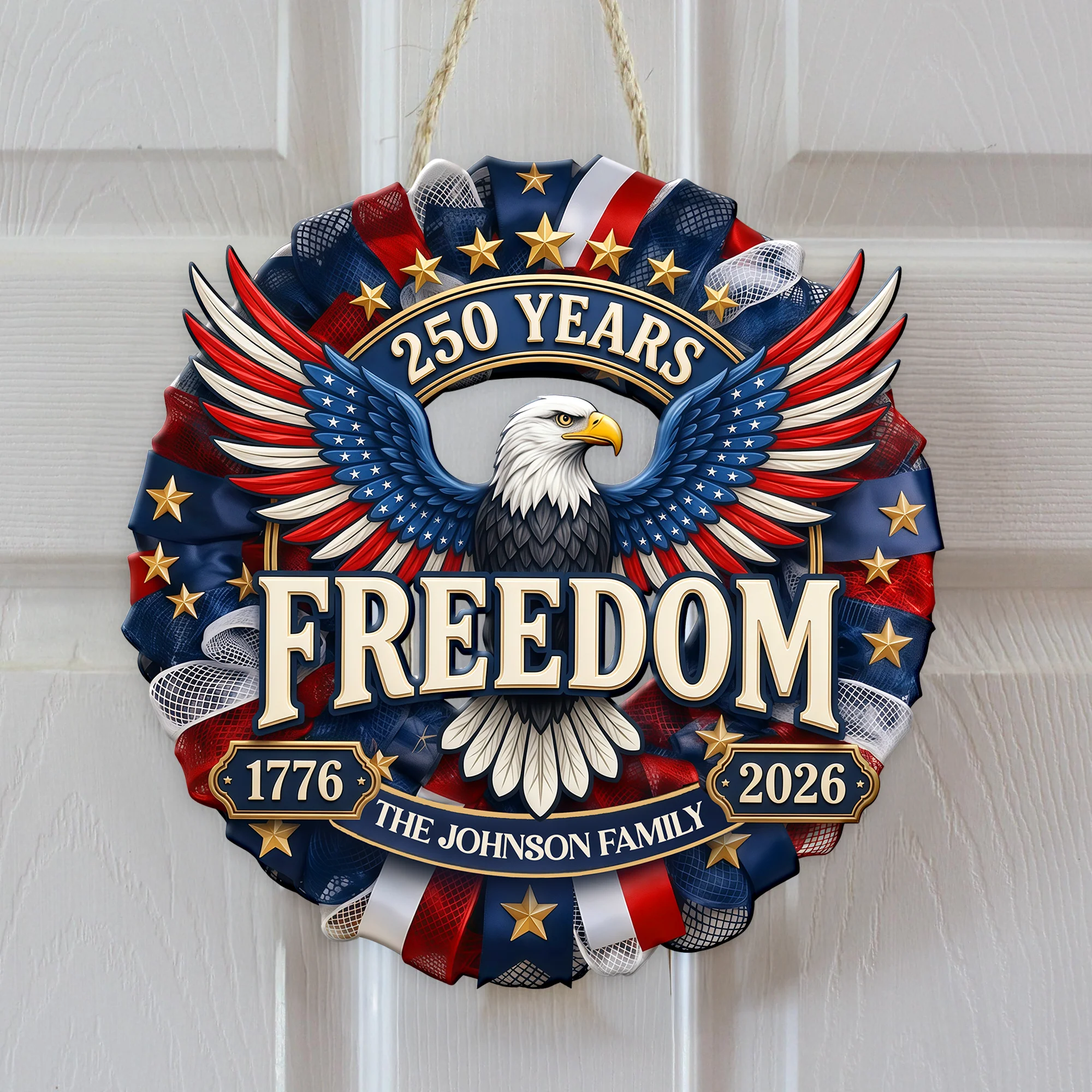 250 Years of Freedom 1776–2026 America Anniversary Door Sign HA75 920762