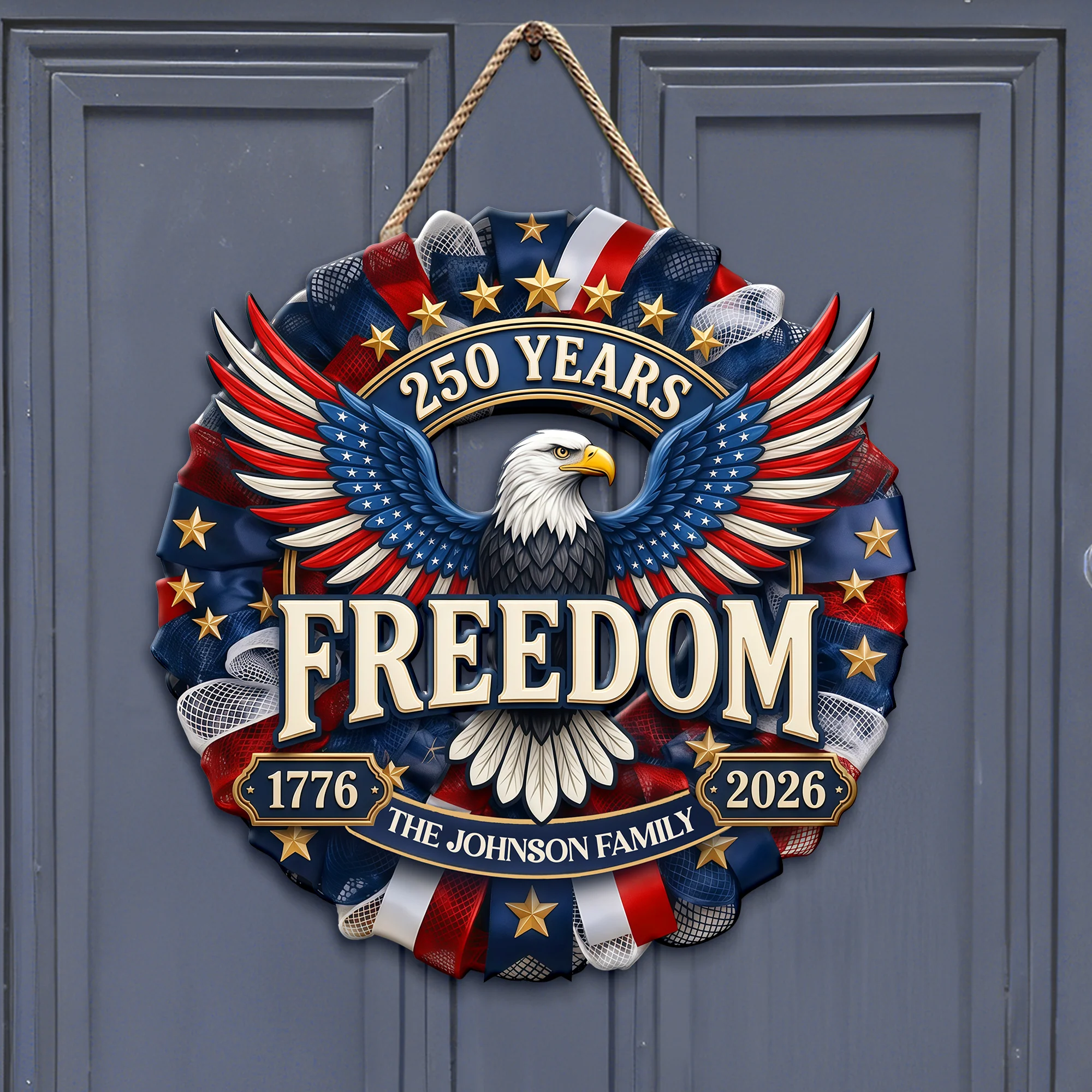 250 Years of Freedom 1776–2026 America Anniversary Door Sign HA75 920762 - Image 3