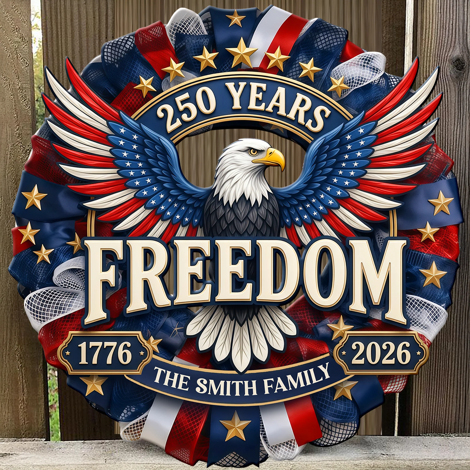 250 Years of Freedom 1776–2026 America Anniversary Door Sign HA75 920762 - Image 4