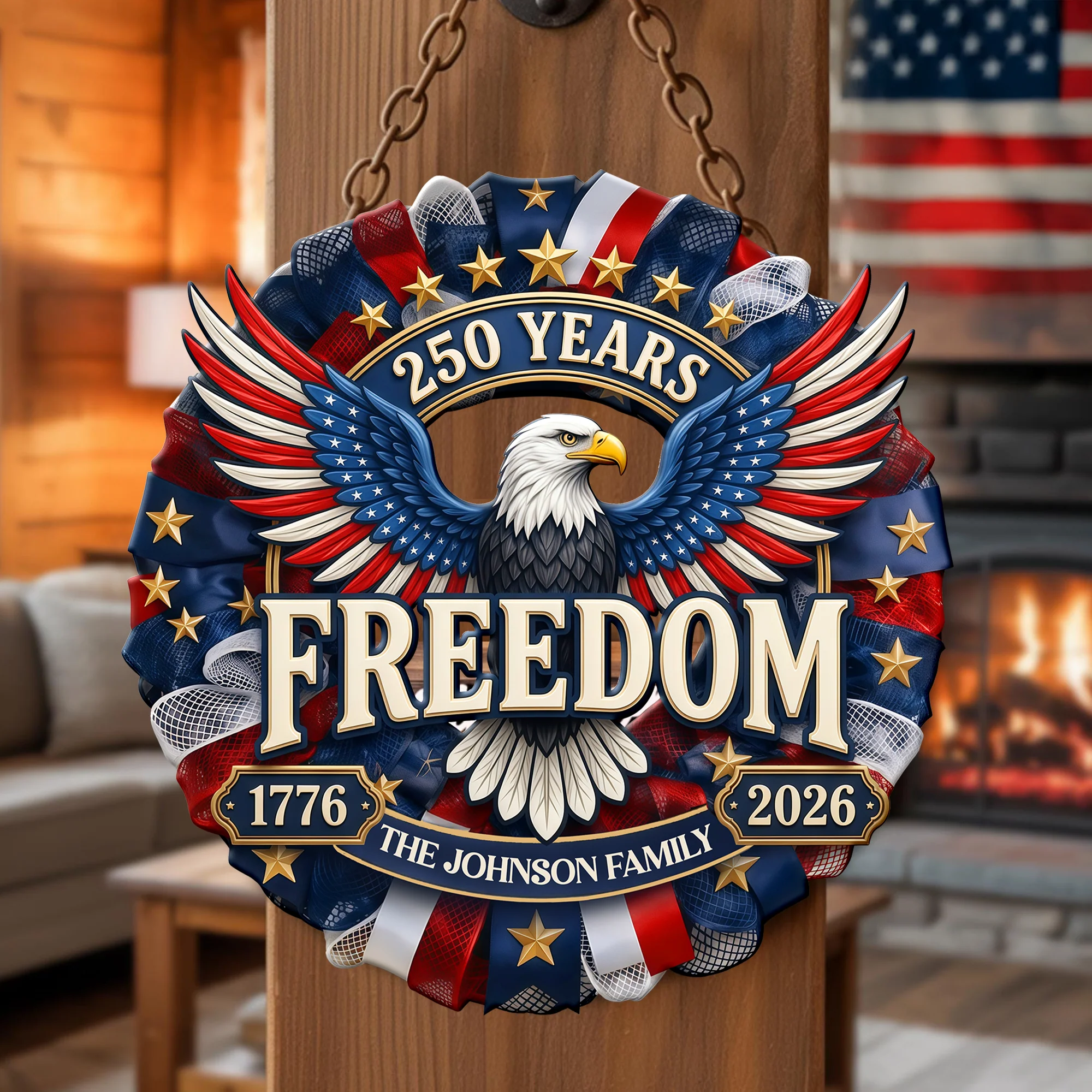 250 Years of Freedom 1776–2026 America Anniversary Door Sign HA75 920762 - Image 6