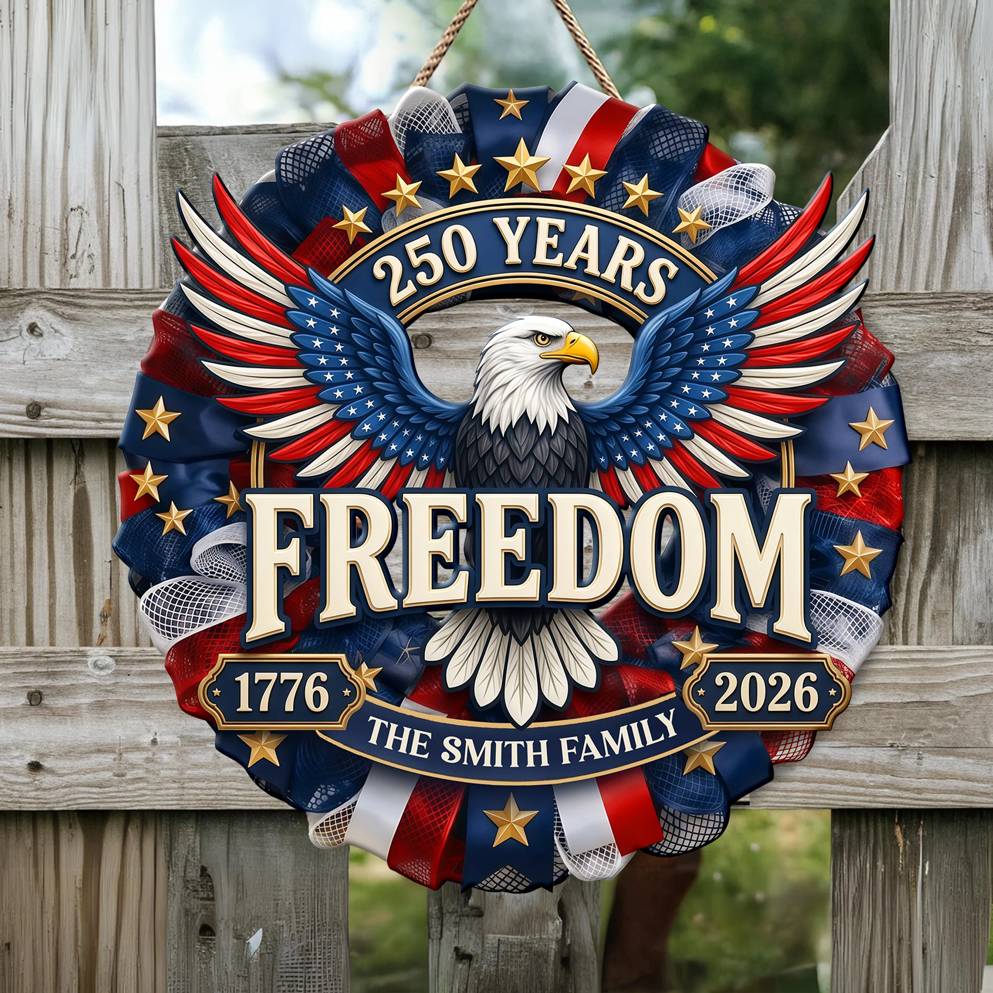250 Years of Freedom 1776–2026 America Anniversary Door Sign HA75 920762 - Image 7