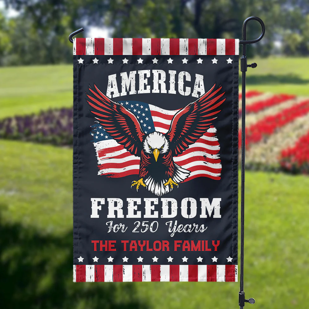 250 Years of Freedom America Patriotic Eagle Flag Personalized Garden Flag HA75 897350 - Image 5