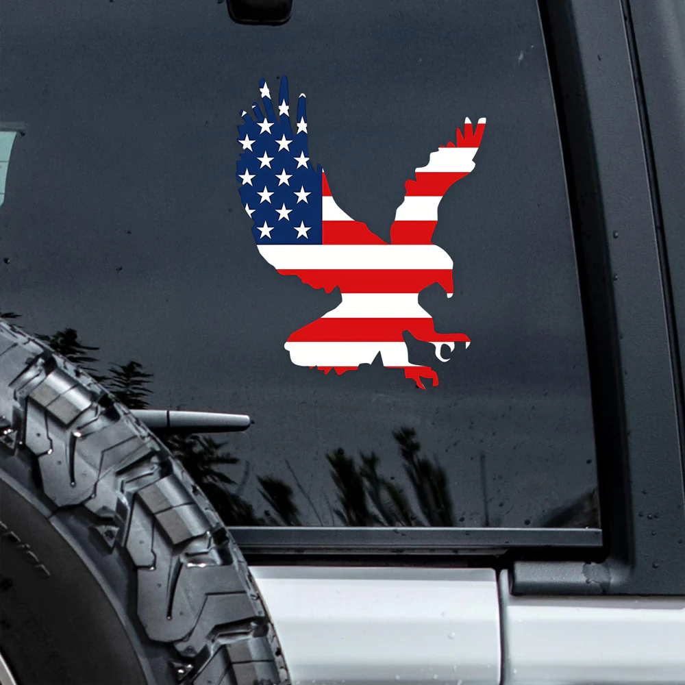 American Eagle USA Flag Car Window Decal Sticker HA75 898496 - Image 2