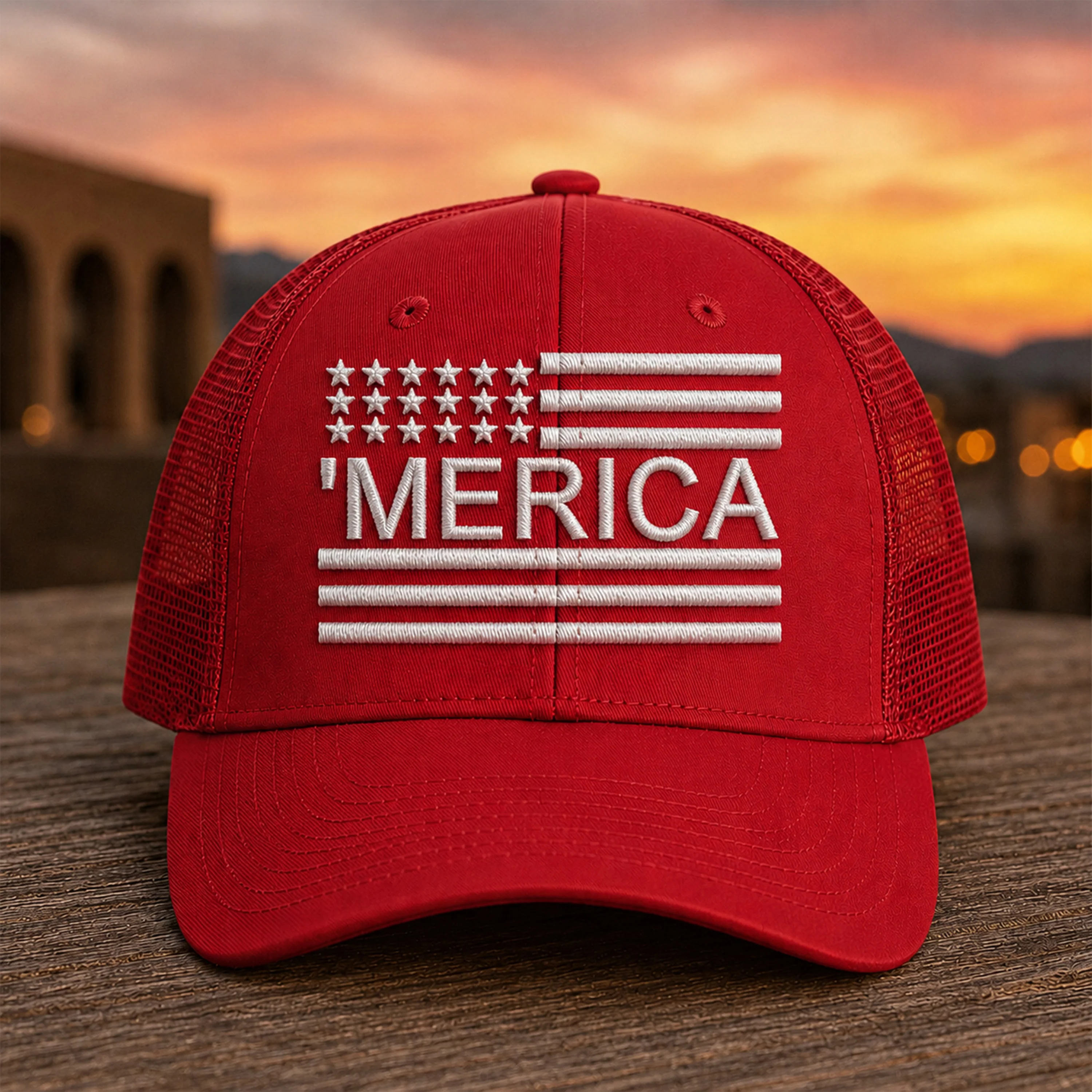 American Flag 4th of July Patriotic Trucker Hat, Patriotic USA Hat HA75 921668 - Image 2