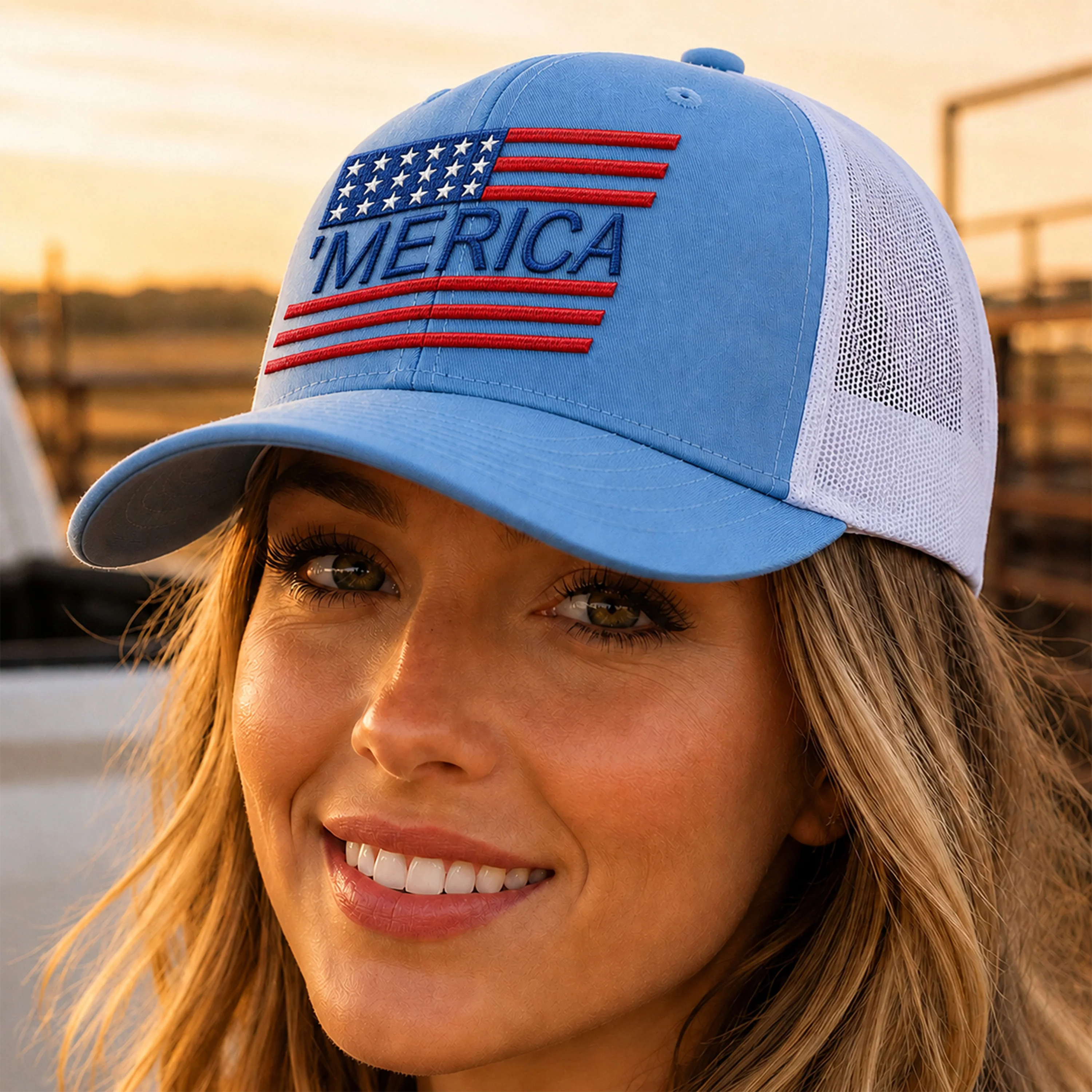American Flag 4th of July Patriotic Trucker Hat, Patriotic USA Hat HA75 921668 - Image 6