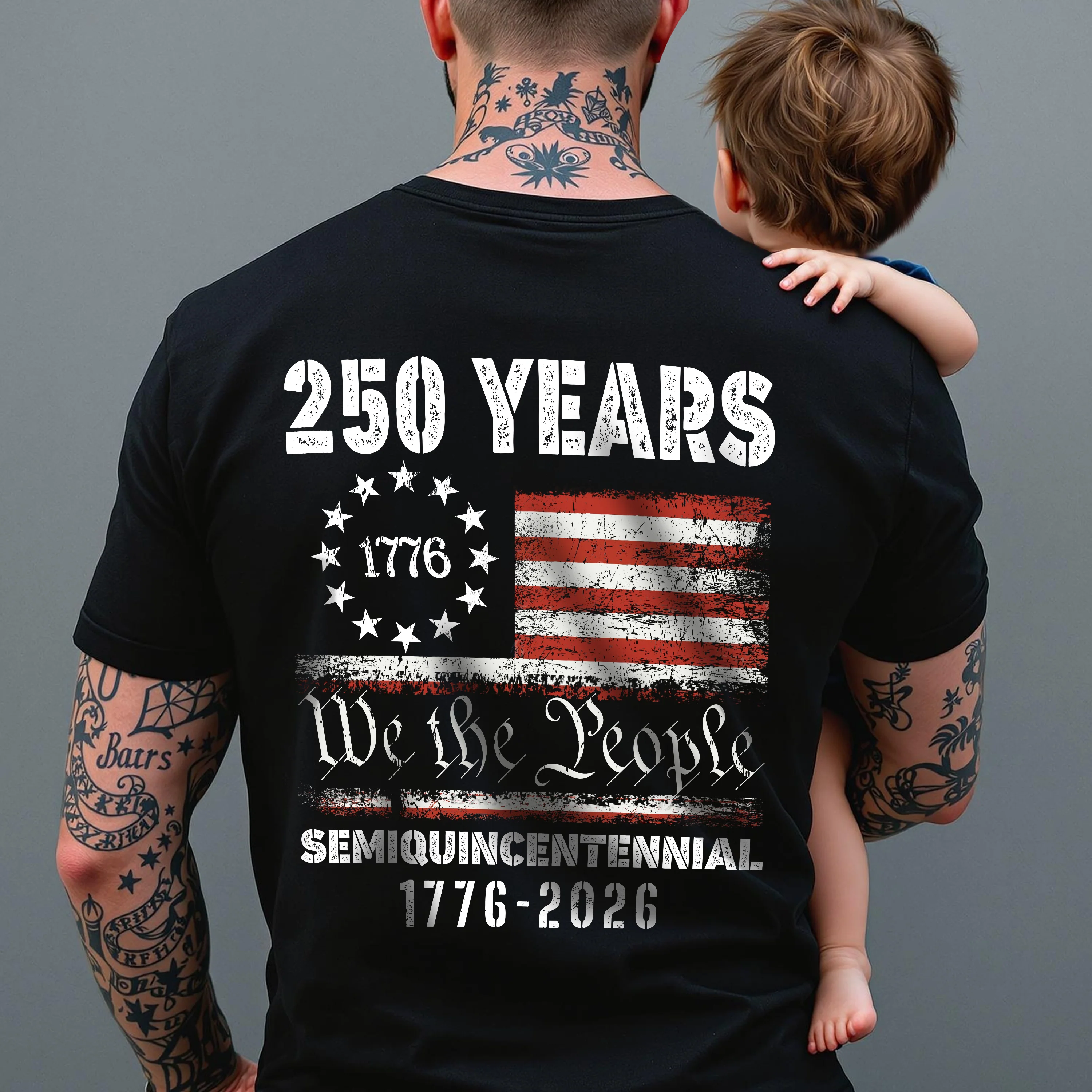 Celebrate Our America 250th Anniversary United States Semiquincentennial Back Side Dark Shirt HA75 897404 - Image 7